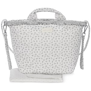 Sac à langer little bloom fleurs gris