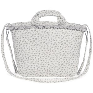 Sac à langer little bloom fleurs gris