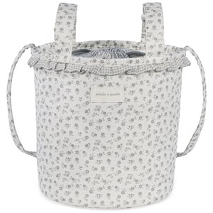 Sac bucket little bloom fleurs gris