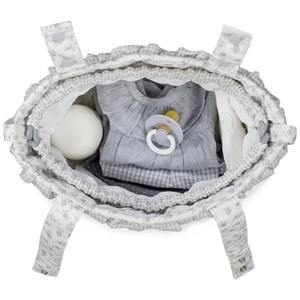 Sac bucket little bloom fleurs gris