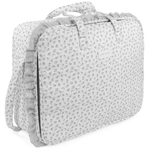 Valise de maternité little bloom fleurs gris
