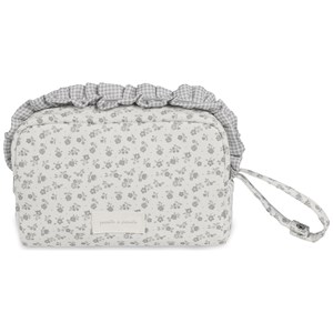 Trousse de toilette little bloom fleurs gris
