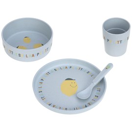 Coffret repas en polypropylène et cellulose happy fruits citron