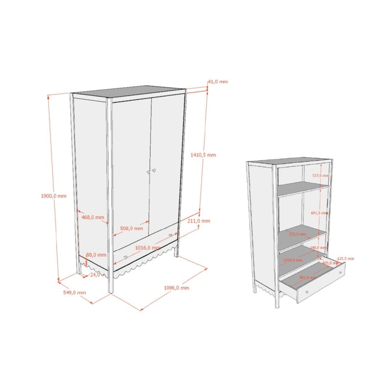 Armoire swingo 2 portes clay (JAXX) - Image 3