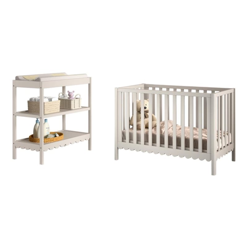 Ensemble chambre swingo lit bébé 60x120 + table à langer clay (JAXX) - Couverture