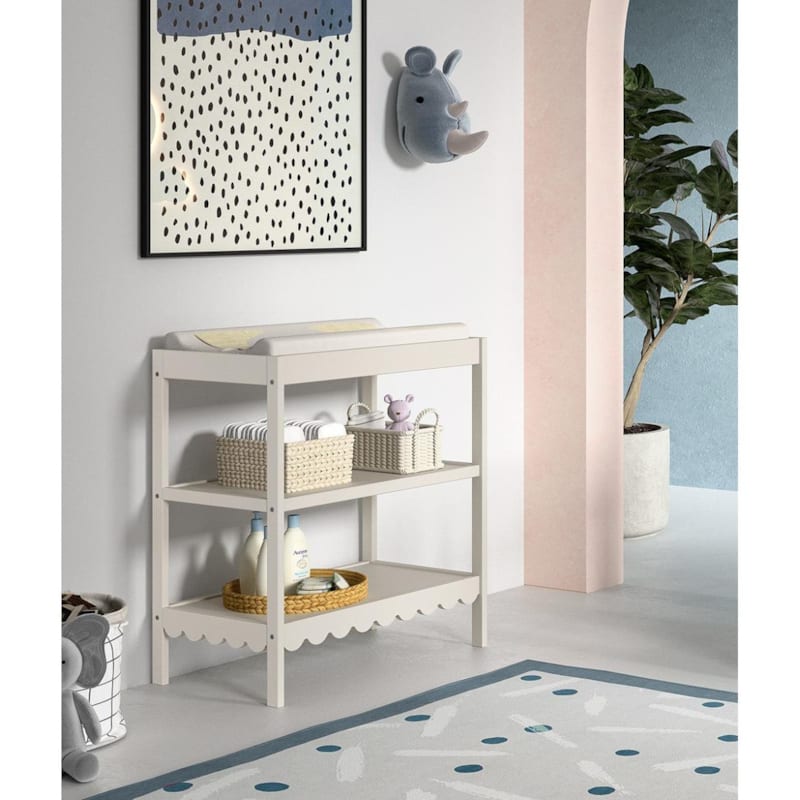 Ensemble chambre swingo lit bébé 60x120 + table à langer clay (JAXX) - Image 1