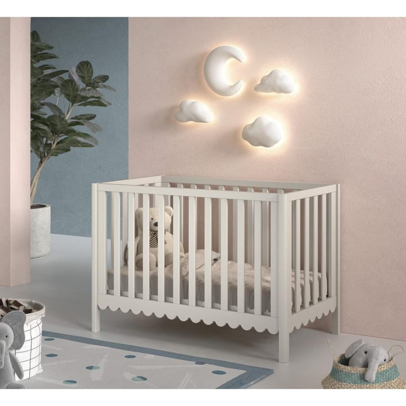 Ensemble chambre swingo lit bébé 60x120 + table à langer clay (JAXX) - Image 2