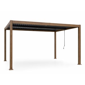 Rhodes pergola bioclimatique structure et lames orientables en aluminium effet b