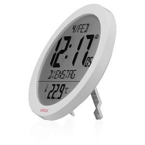 Horloge murale radio-pilotée kienzle avec température intérieure blanche