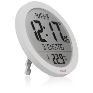 Horloge murale radio-pilotée kienzle avec température intérieure blanche