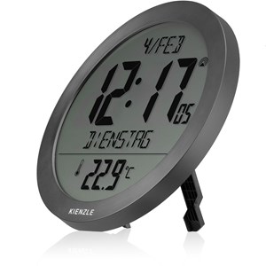 Horloge murale radio-pilotée kienzle avec température intérieure anthracite