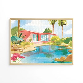 Puzzle 1000 pièces : palm springs oasis