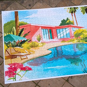 Puzzle 1000 pièces : palm springs oasis