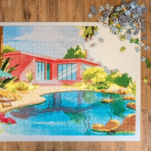 Puzzle 1000 pièces : palm springs oasis