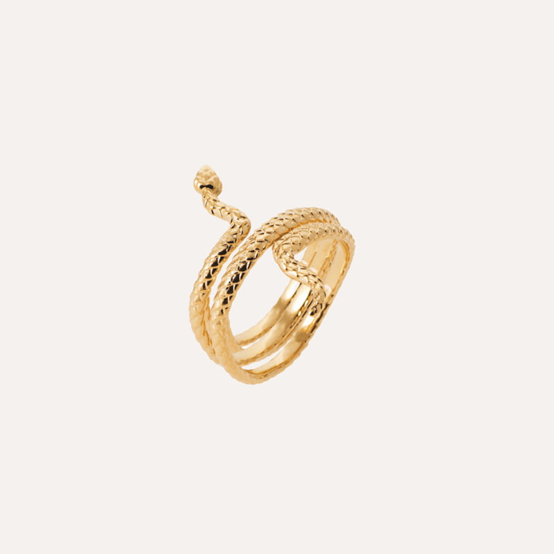 Les Bijoux Chics - Bague siryna en plaqué or 18 carats 58