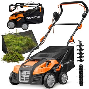 Scarificateur & émousseur chester 1800w - 40cm - pour un gazon régénéré