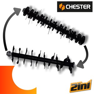Scarificateur & émousseur chester 1800w - 40cm - pour un gazon régénéré
