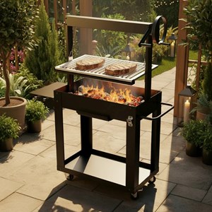 Barbecue santa maria imor - grillade argentine bois & charbon - réglable