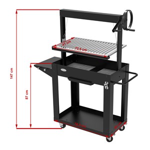 Barbecue santa maria imor - grillade argentine bois & charbon - réglable
