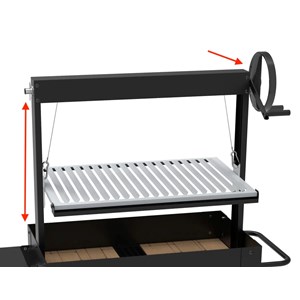 Barbecue santa maria imor - grillade argentine bois & charbon - réglable