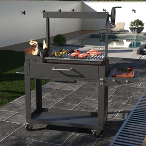 Barbecue bois parilla v lenagrill - cuisine argentine authentique - brasero pro