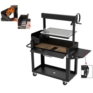 Barbecue bois parilla v lenagrill - cuisine argentine authentique - brasero pro