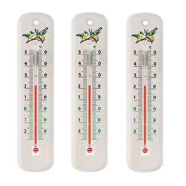 Lot de 3 thermomètres traditionnels blan