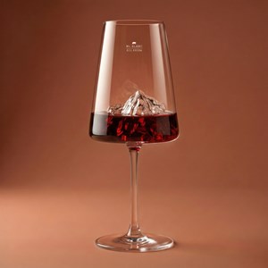 Verre à vin topographic mont blanc