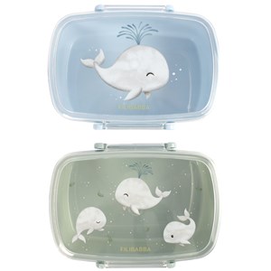 Lot de 2 lunch box les contes de christian la baleine