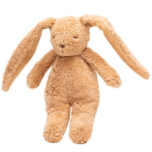 Petit lapin sensoriel en coton bio cappuccino