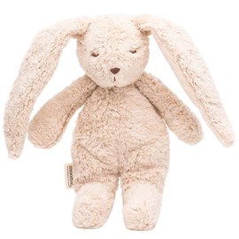 Petit lapin sensoriel en coton bio sable