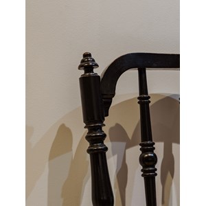 Paire de chaises en bois noir n°1219