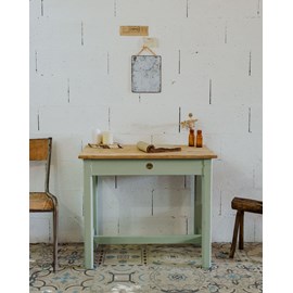 Bureau en bois vert d'eau n°701