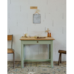 Bureau en bois vert d'eau n°701