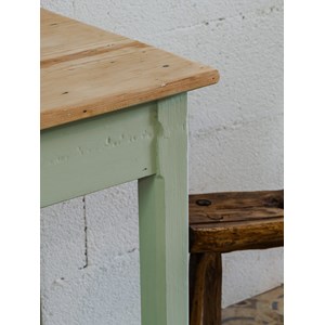 Bureau en bois vert d'eau n°701