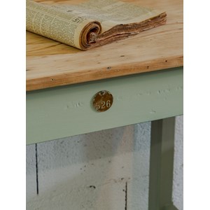 Bureau en bois vert d'eau n°701