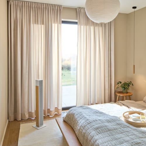 Stadler Form - Ventilateur colonne nick bamboo blanc ne