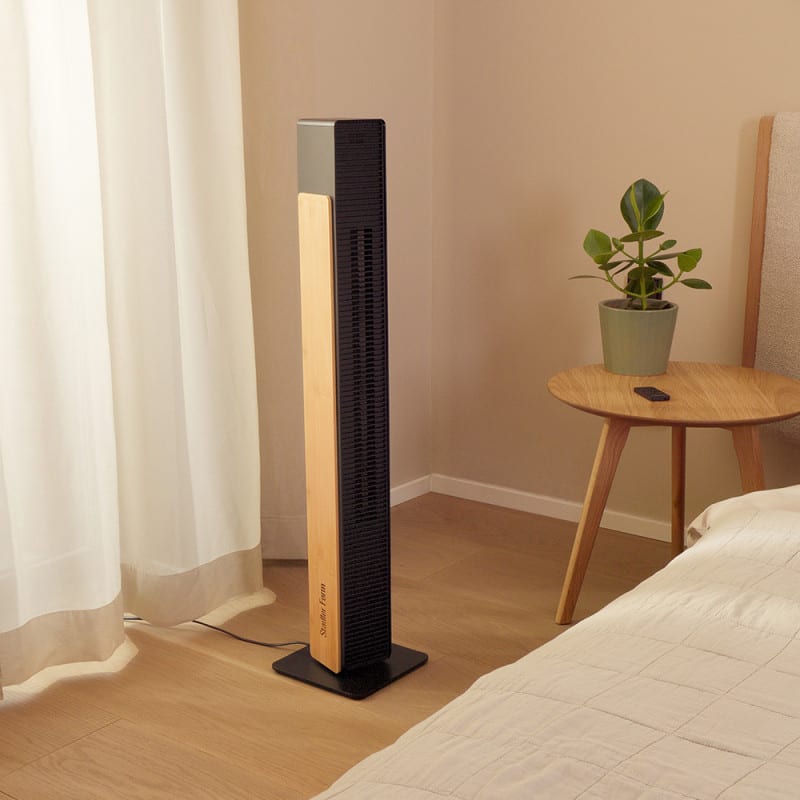 Ventilateur colonne nick bamboo noir new (Stadler Form) - Couverture