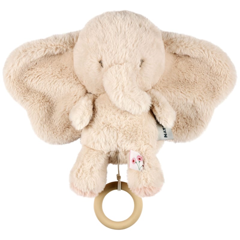 Peluche musicale fanfan l'éléphant sable (35 cm)