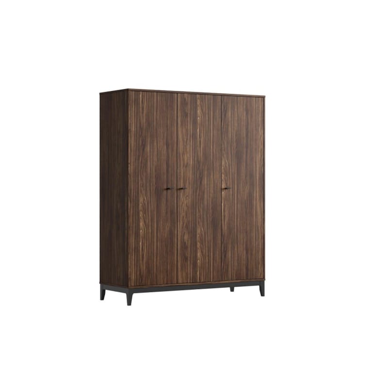 Armoire ilyas 3 portes noyer