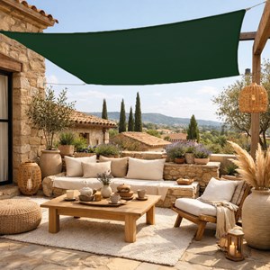 Voile ombrage carré - 4x4m Vert