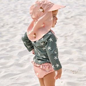 Casquette protège nuque anti-uv dauphin pêche (07-18 mois)