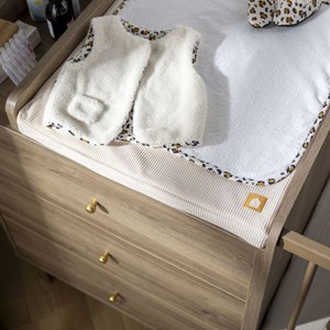Matelas à langer + serviette léopard (52 x 68 cm)