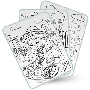 Tablette lumineuse avec dessins à décalquer kidydraw food around the world