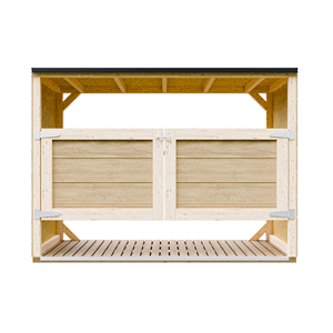 Abri de jardin pour poubelles, cache poubelle extérieur 3x240l beige