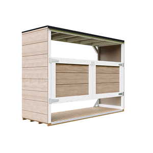 Abri de jardin pour poubelles, cache poubelle extérieur 3x240l marron