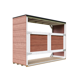 Abri de jardin pour poubelles, cache poubelle extérieur 3x240l rouge