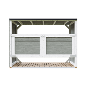 Abri de jardin pour poubelles, cache poubelle extérieur 3x240l gris