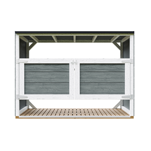 Abri de jardin pour poubelles, cache poubelle extérieur 3x240l gris