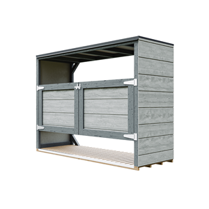Abri de jardin pour poubelles, cache poubelle extérieur 3x240l gris